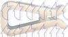 PEUGE 742047 Clip, trim/protective strip